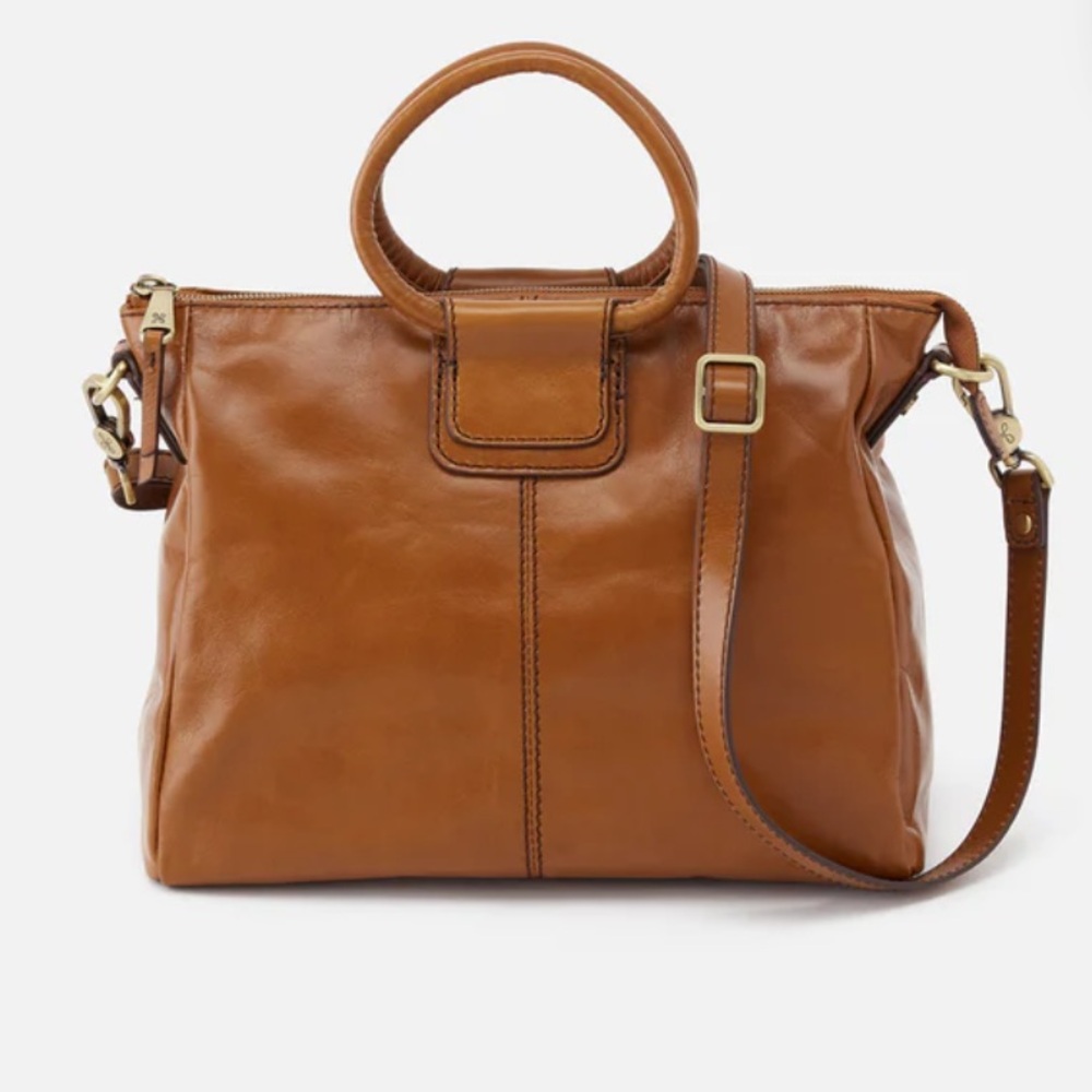 HOBO Sheila Medium Satchel - Polished Leather / Truffle